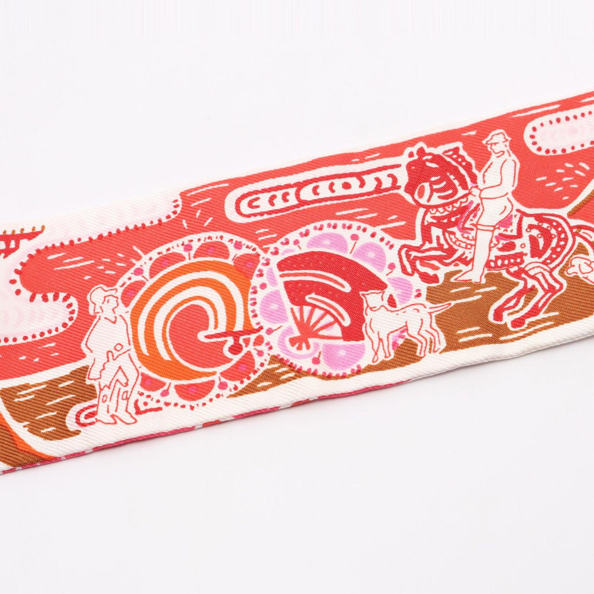 Hermes Scarf Twilly Bingata Red Silk — view 8