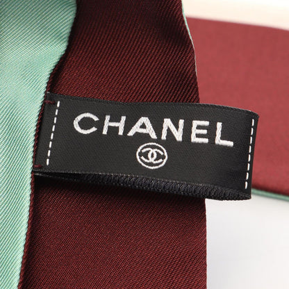 Chanel Scarf CC Logo Ribbon Silk — view 2
