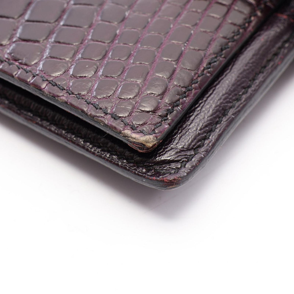 Hermes Bifold Wallet Bearn Compact Raisin — view 8