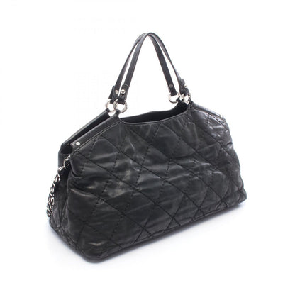 Chanel Shoulder Bag CC Logo Quilted 2-Way Black Leather — view 2