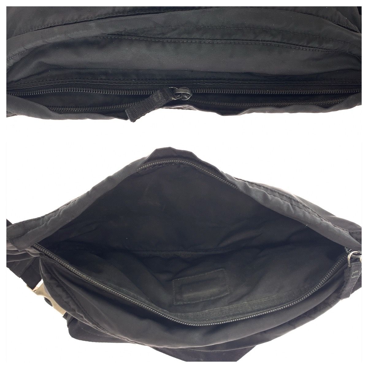 Prada Tessuto Black Silver Nylon Belt Bag — view 4