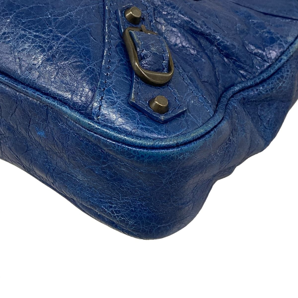 Balenciaga Shoulder Bag the Hips Blue Leather — view 6