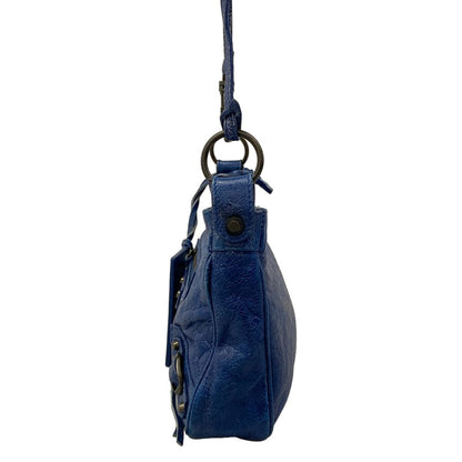 Balenciaga Shoulder Bag the Hips Blue Leather — view 4