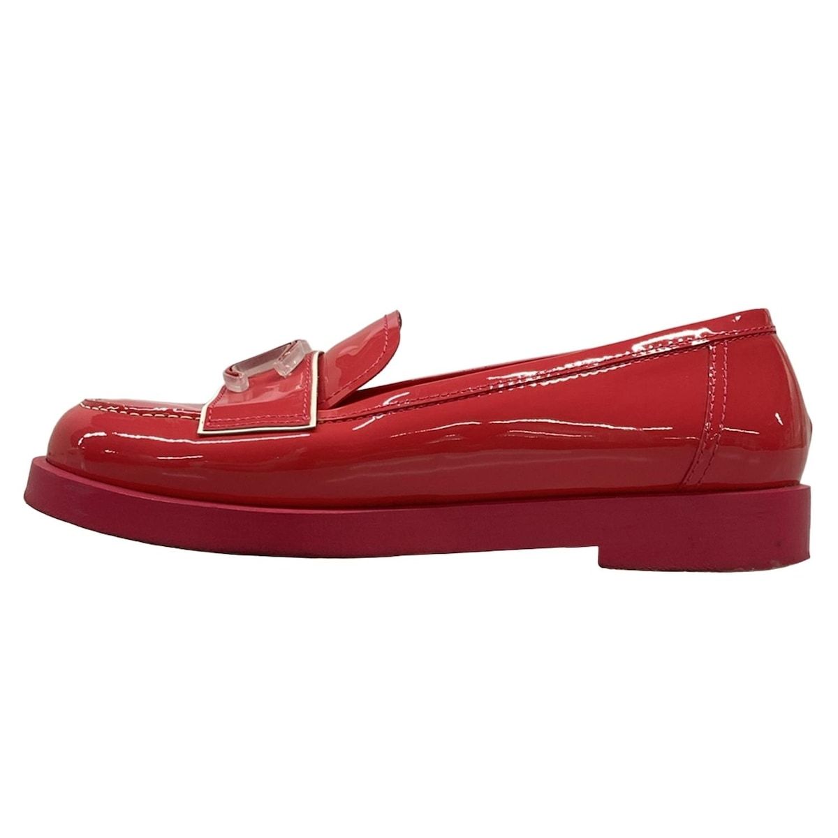 Chanel Loafers Pink CC Logo Leather