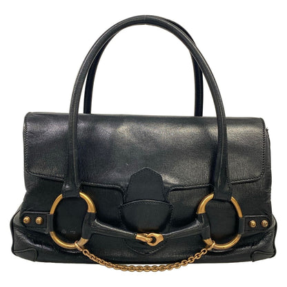 Gucci Handbag Horsebit Black Leather
