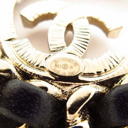 Chanel Brooch No 5 Leather Gold Black Clear — view 3