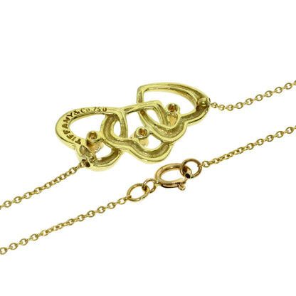 Tiffany & Co Triple Heart Diamond Necklace 18k Yellow Gold — view 2