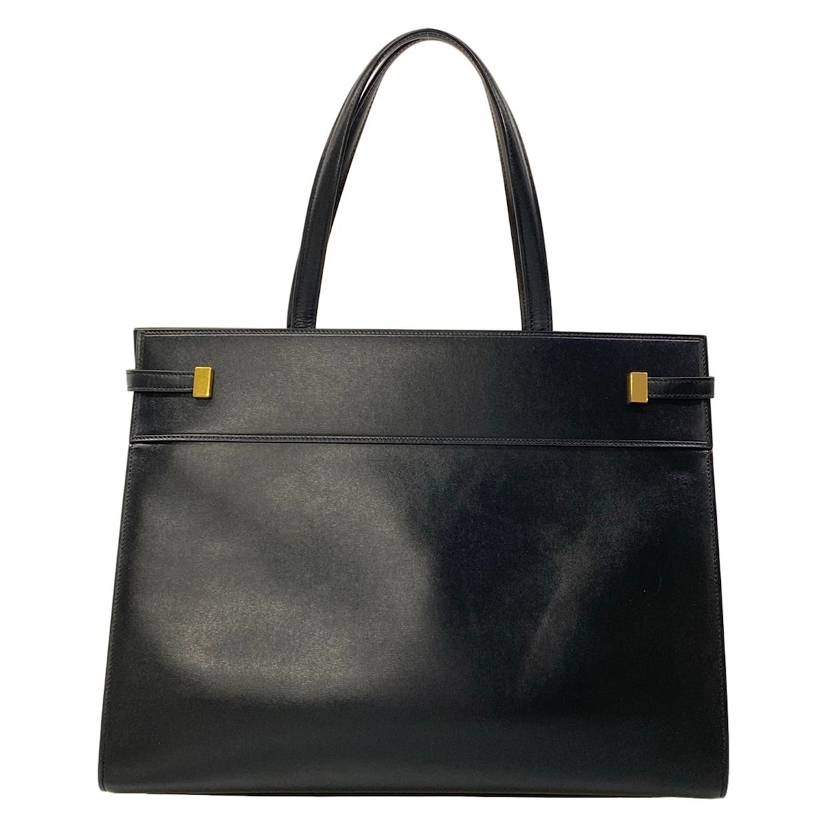 Saint Laurent Paris Tote Bag Manhattan Medium Black Leather — view 3