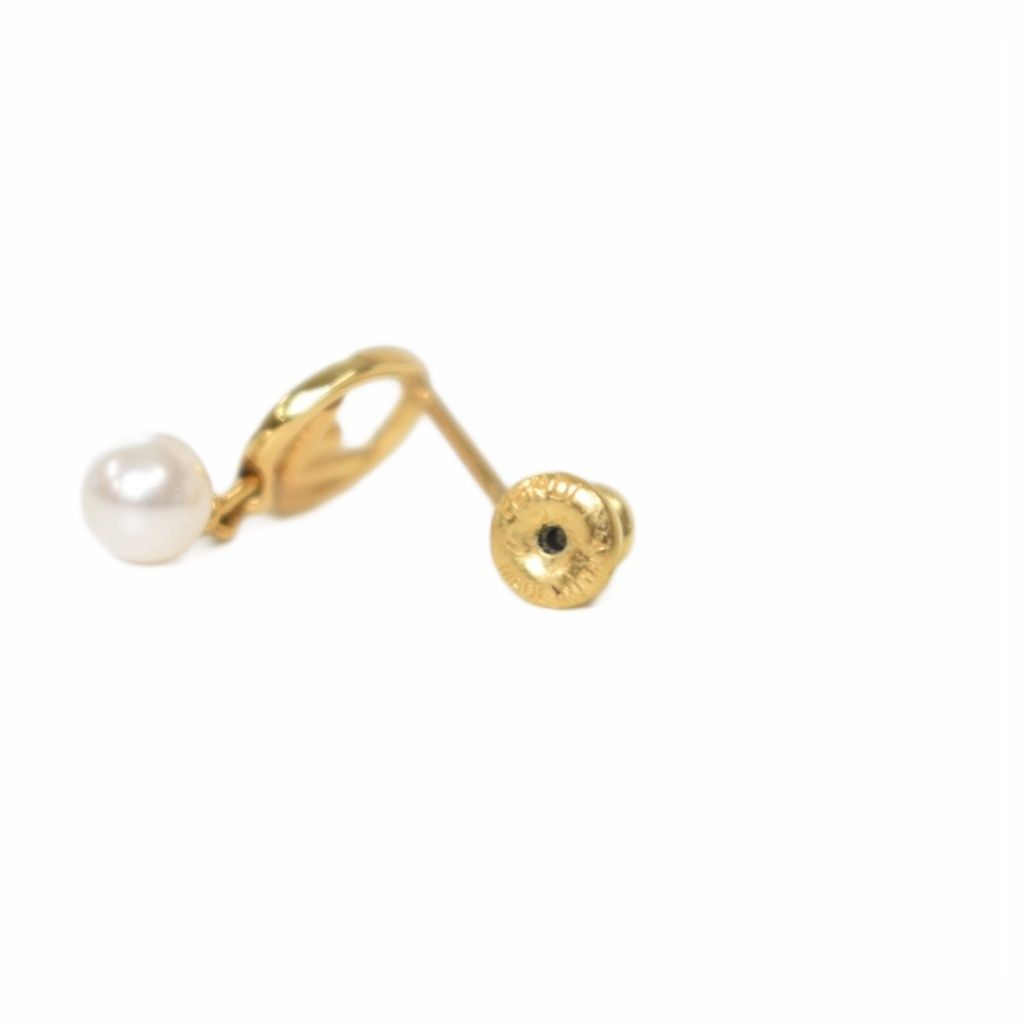Fendi Earrings Pearl Gold Colored — view 4