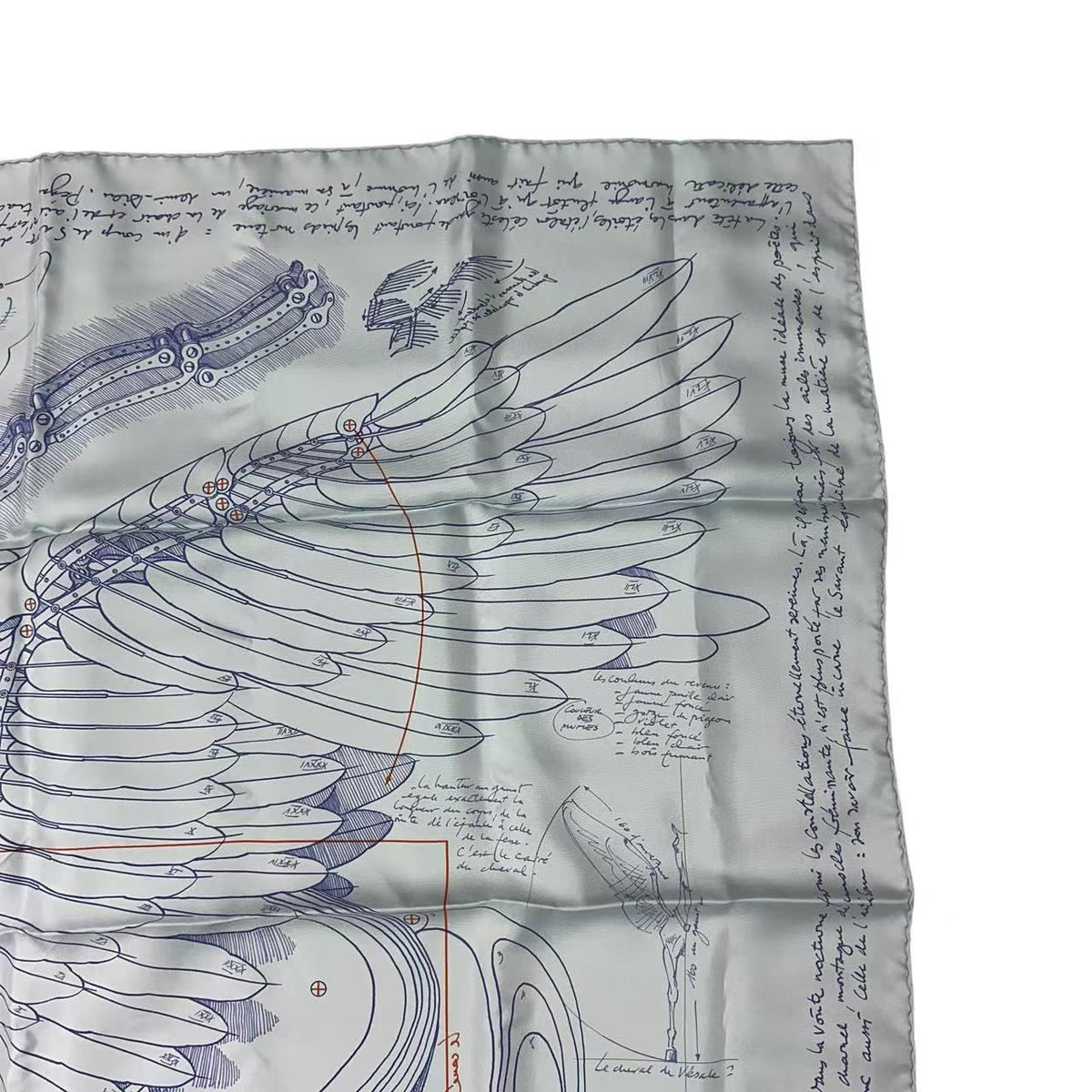 Hermes Carre 90 Scarf Jean Wash Pegasus Cut Blue — view 3