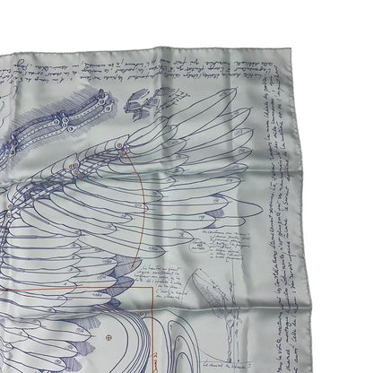 Hermes Carre 90 Scarf Jean Wash Pegasus Cut Blue — view 3