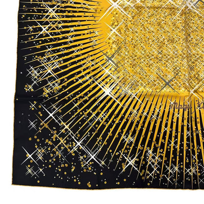 Hermes Carre 90 Scarf Silk Magic Kelly Black Yellow — view 4