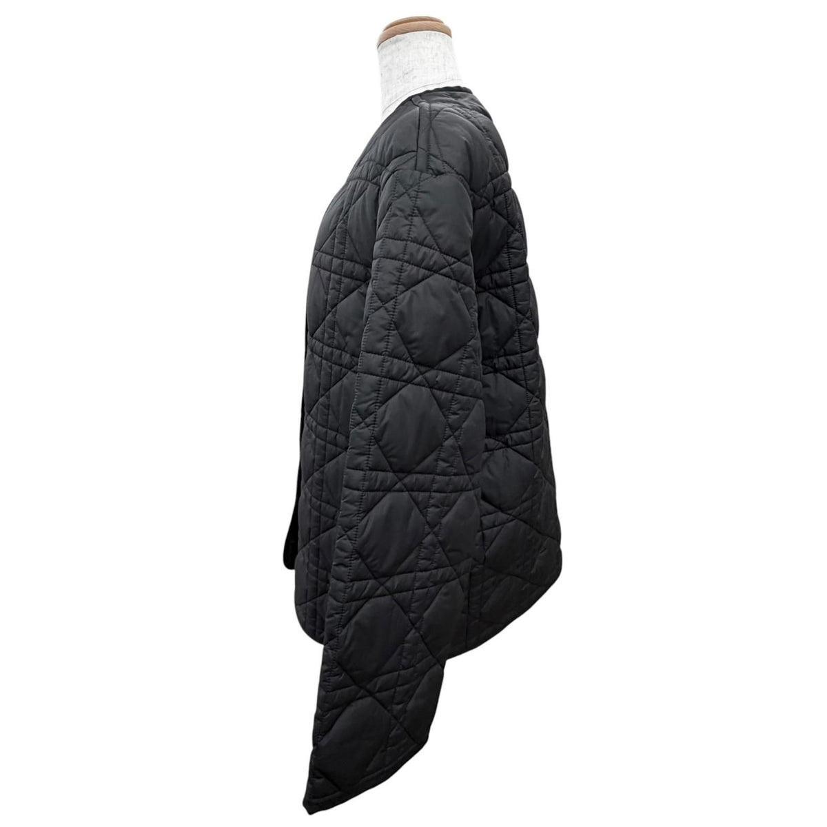 Dior Macro Cannage Collarless Quilted Jacket Black 38 — view 3