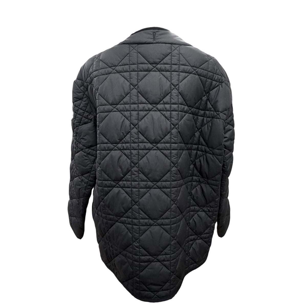 Dior Macro Cannage Collarless Quilted Jacket Black 38 — view 4