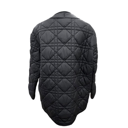 Dior Macro Cannage Collarless Quilted Jacket Black 38 — view 4