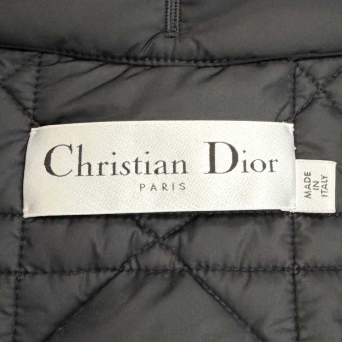 Dior Macro Cannage Collarless Quilted Jacket Black 38 — view 8