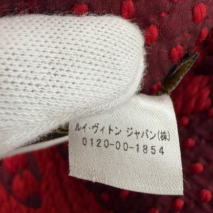 Louis Vuitton Logomania Scarf Wool Silk Ruby Monogram — view 7