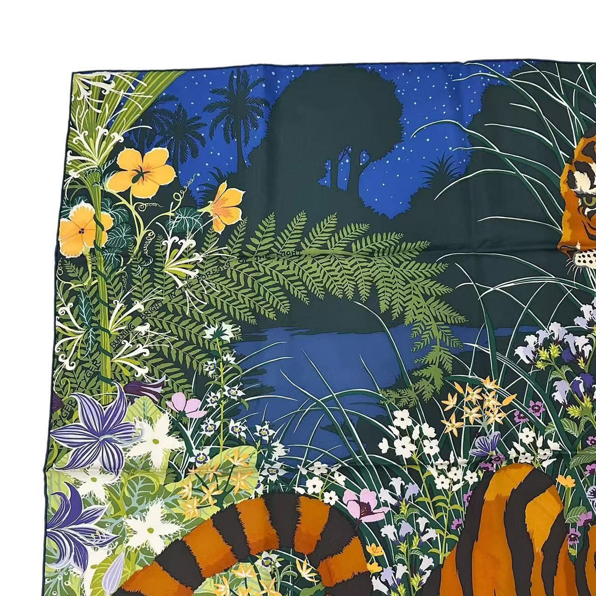 Hermes Carre 90 Scarf Silk Tygertyger Tiger Multicolor — view 2
