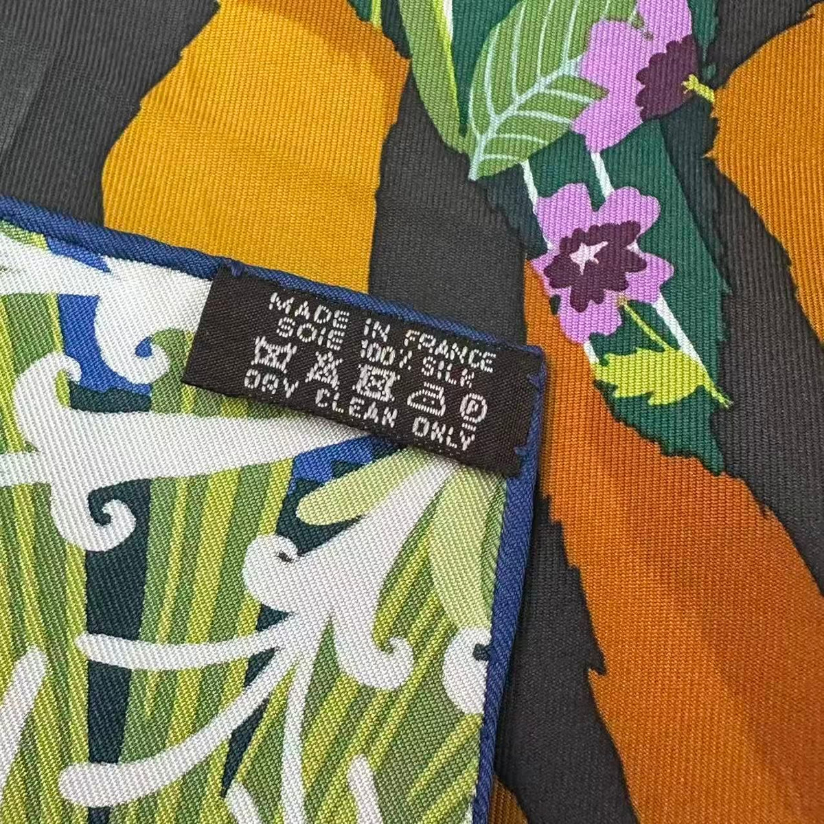 Hermes Carre 90 Scarf Silk Tygertyger Tiger Multicolor — view 7