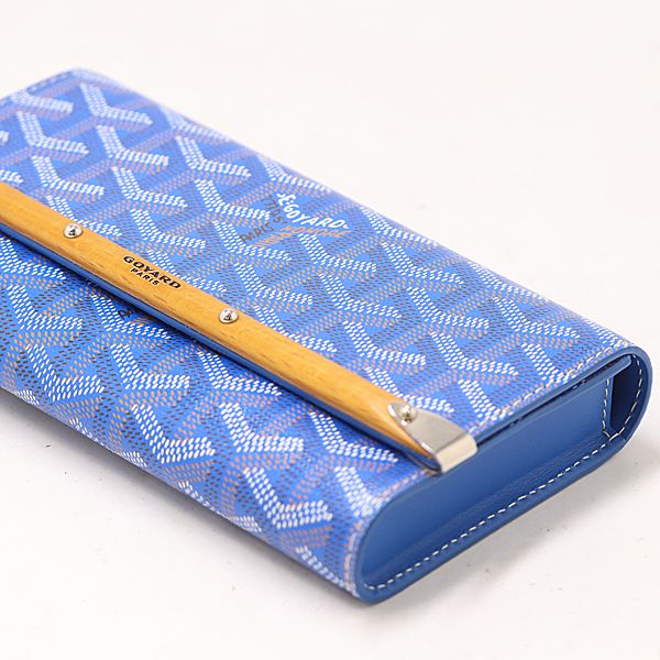 Goyard Monte Carlo Mini Case Mini Pouch Leather Blue Color Mtm — view 4