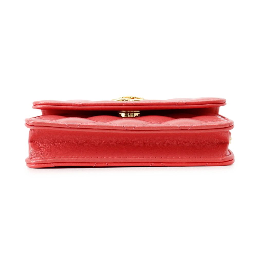 Chanel Chain Shoulder Bag CC Logo Quilted Calfskin — view 3