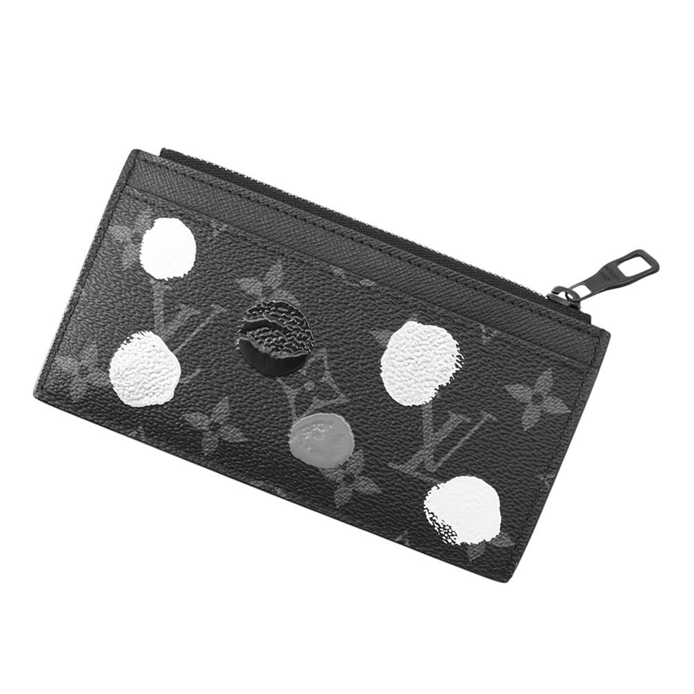 Louis Vuitton Card Case Monogram Eclipse LV YK Coin Holder Yayoi Kusama Black