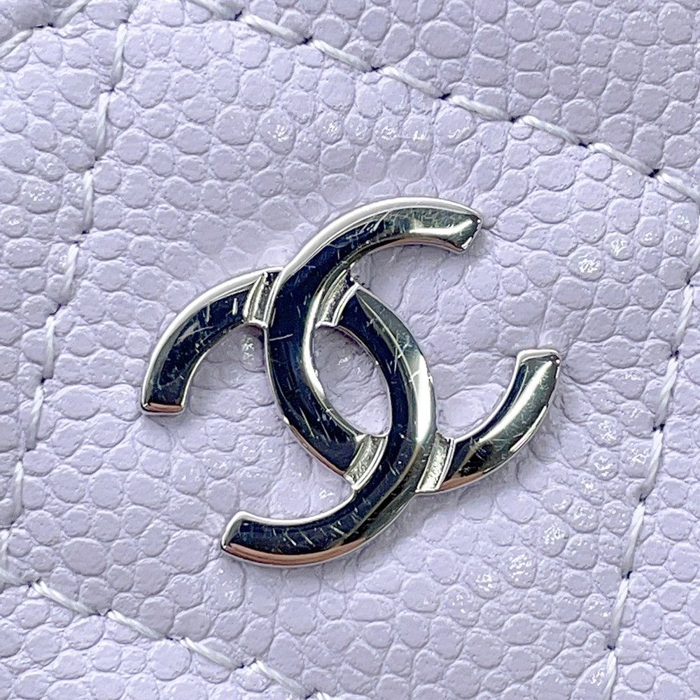 Chanel Coin Purse Quilted CC Logo Soft Caviar Leather — view 7