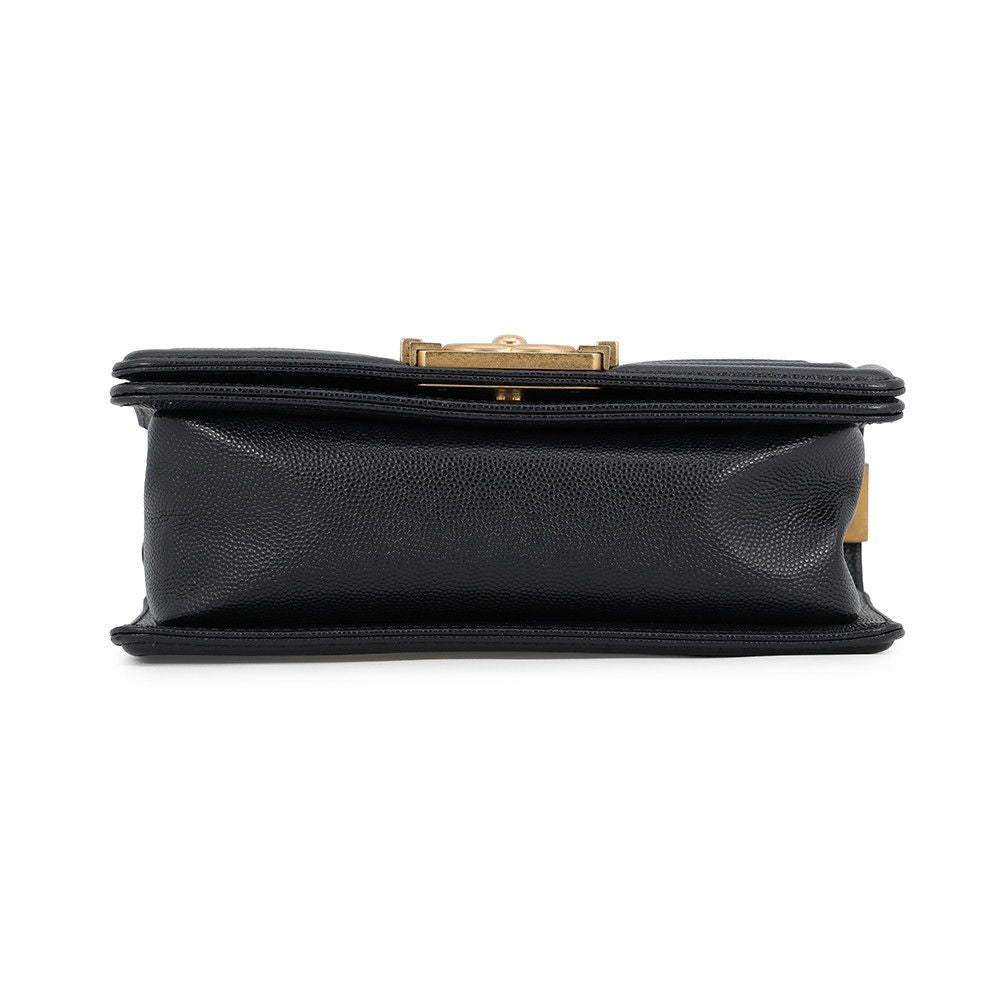 Chanel Chain Shoulder Bag Boy Small Quilted CC Logo Black — view 3