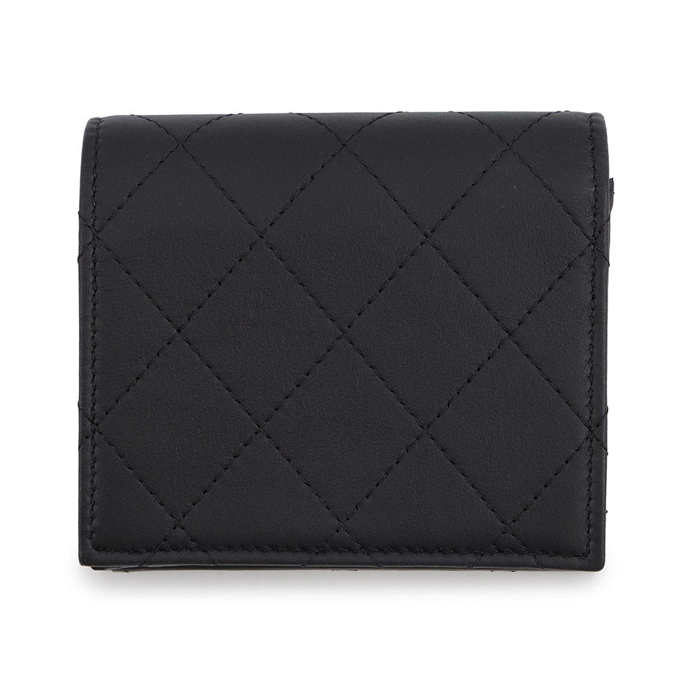 Chanel Bifold Wallet CC Logo Quilted Classic Small Leather Black — view 3