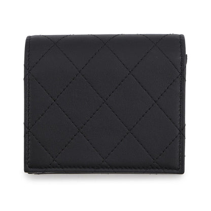 Chanel Bifold Wallet CC Logo Quilted Classic Small Leather Black — view 3