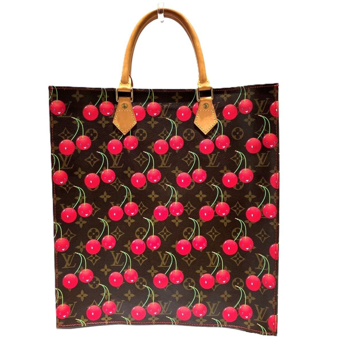 Louis Vuitton Monogram Cherry Sac Plat Tote Bag Canvas