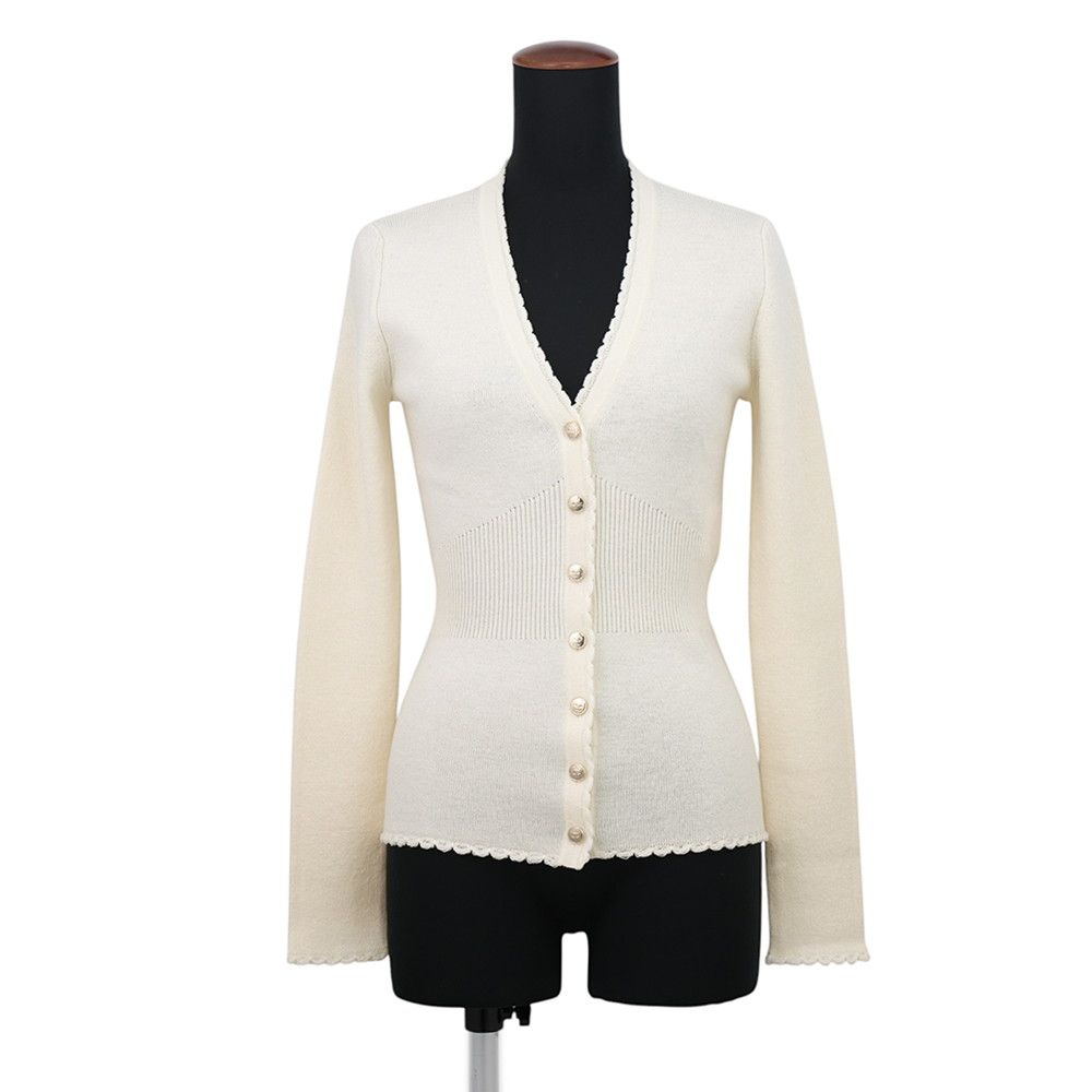 Chanel Cardigan Coco Buttons Ribknit Top