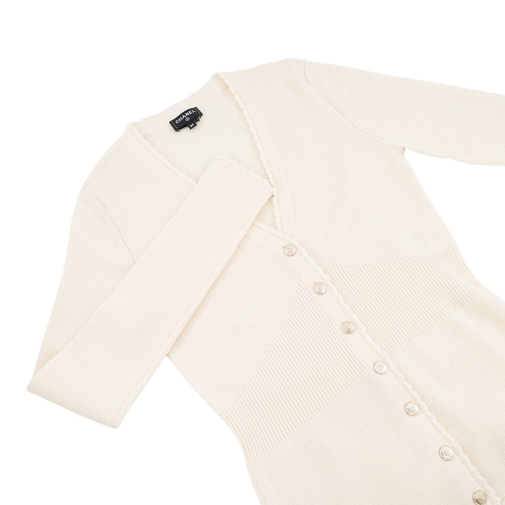 Chanel Cardigan Coco Buttons Ribknit Top — view 3