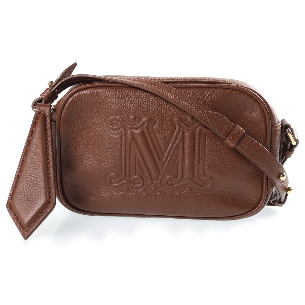 Max Mara Elsa Mini Shoulder Bag Brown Leather Gold