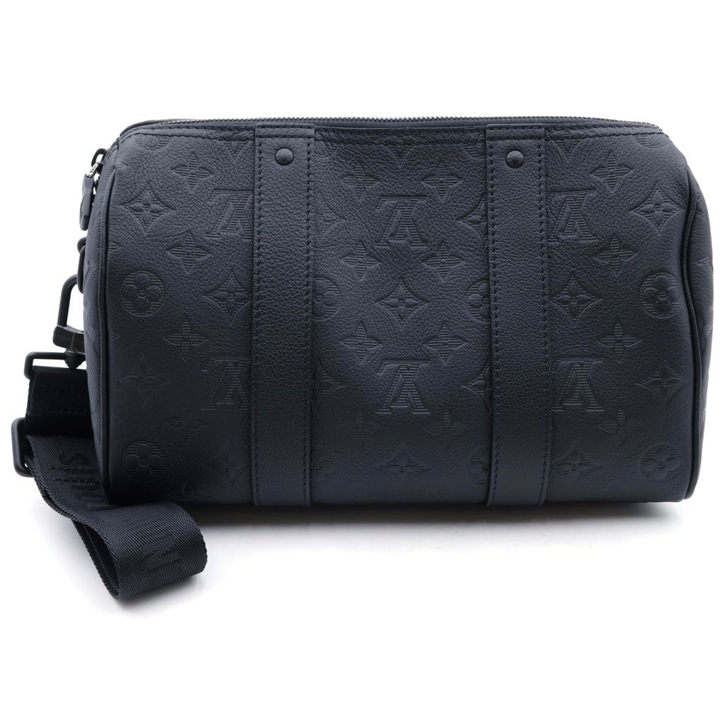 Louis Vuitton Monogram Shadow City Keepall 2-Way Shoulder Bag Mini Black — view 2