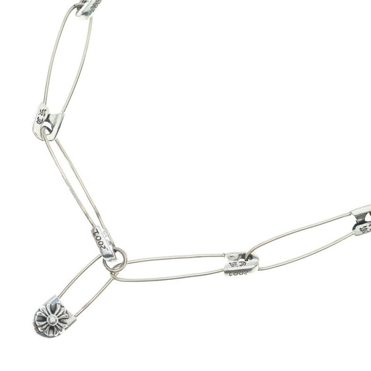 Chrome Hearts Safety Pin Necklace Silver