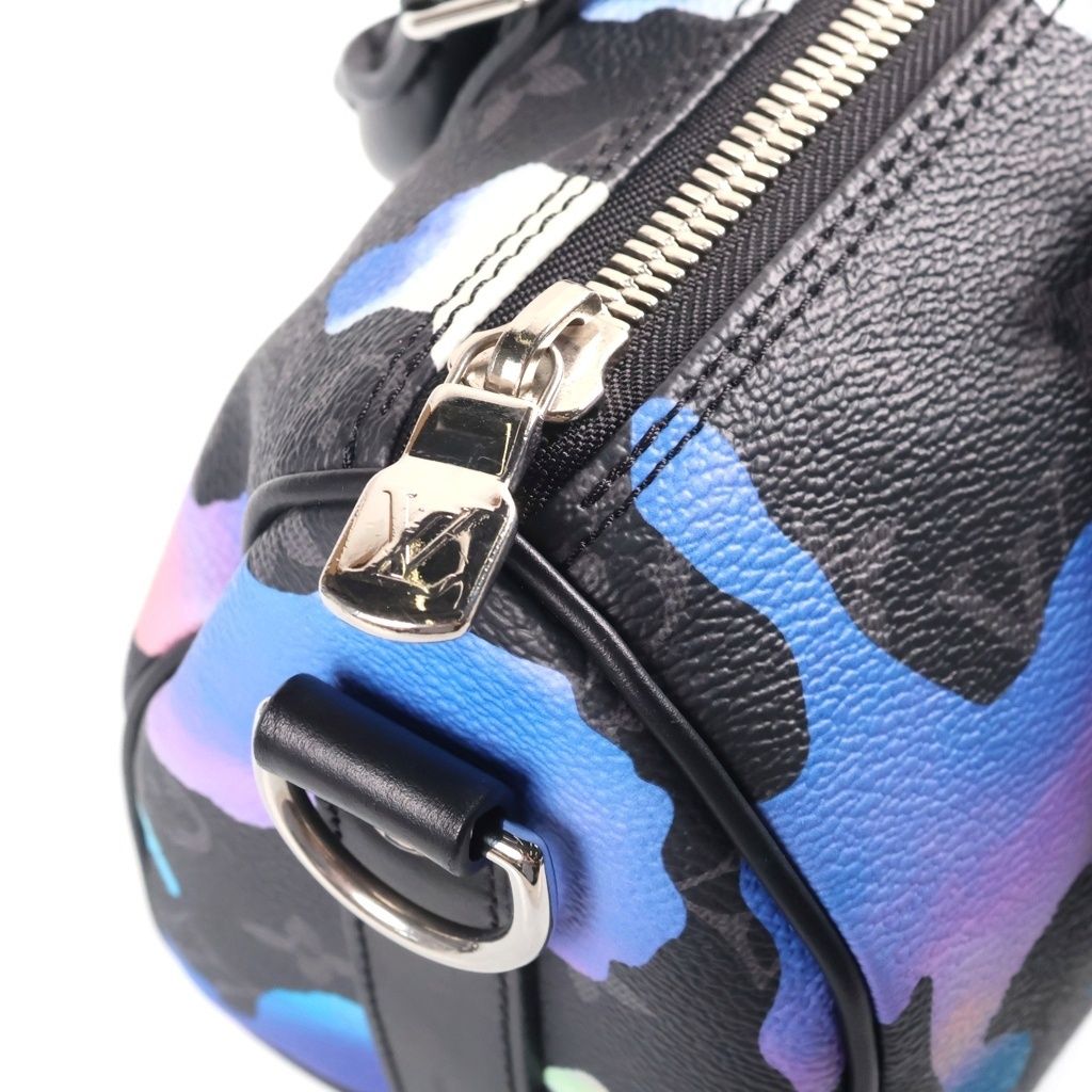 Louis Vuitton Monogram Eclipse Keepall Bandouliere 25 2-Way Shoulder Bag Black — view 6