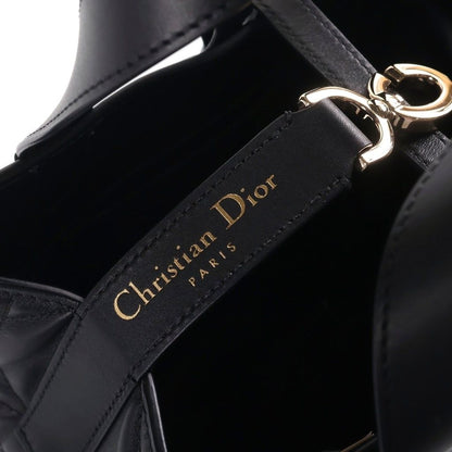 Dior Macro Cannage Toujours Leather 2-Way Handbag Black — view 6