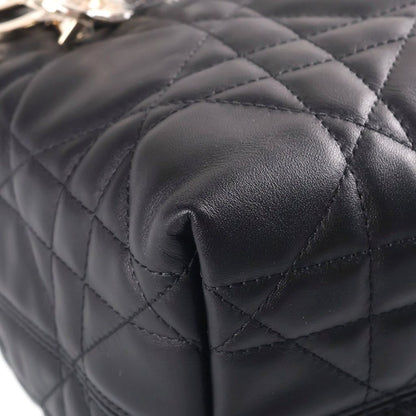 Dior Macro Cannage Toujours Leather 2-Way Handbag Black — view 5