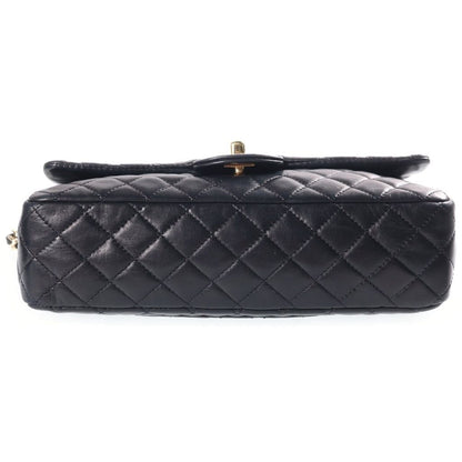 Chanel Quilted 25 Valentine Heart Charm Chain Shoulder Bag Black Lambskin Gold — view 4