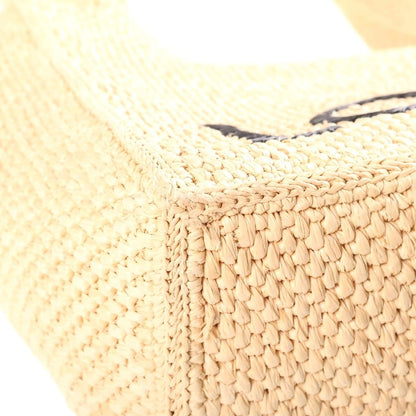 Loewe Raffia Logo 2-Way Shoulder Bag Basket Beige Gold — view 5