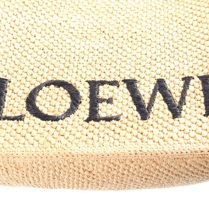 Loewe Raffia Logo 2-Way Shoulder Bag Basket Beige Gold — view 6
