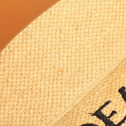 Loewe Raffia Logo 2-Way Shoulder Bag Basket Beige Gold — view 8