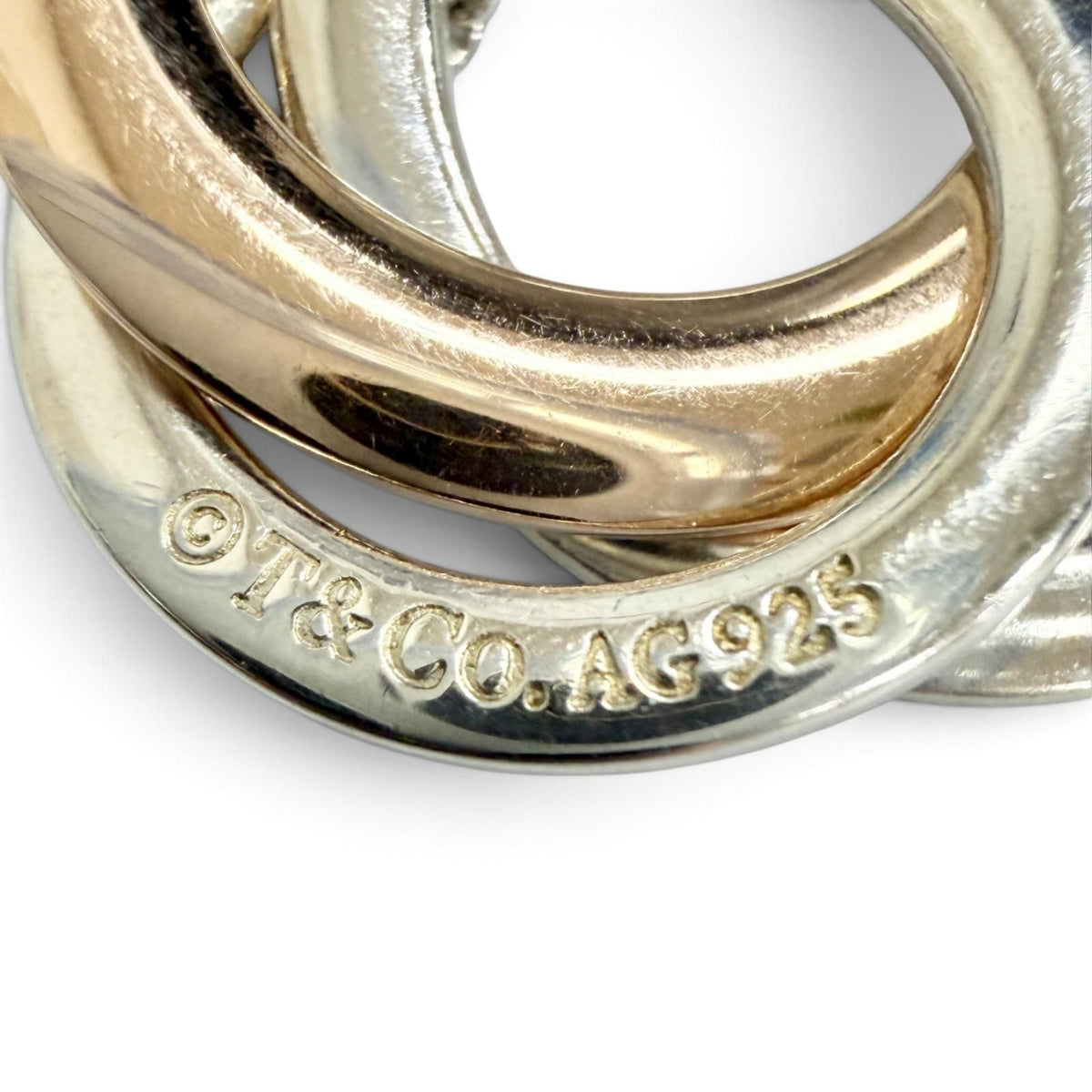 Tiffany & Co 1837 Interlocking Circle Pendant Gold Rubedo — view 7