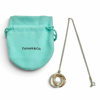 Tiffany & Co 1837 Interlocking Circle Pendant Gold Rubedo — view 2