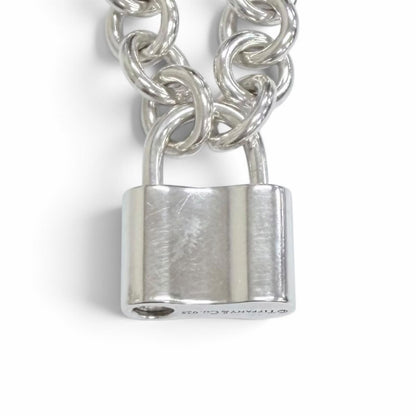 Tiffany & Co 1837 Lock Necklace Choker 925 Sterling Silver — view 4
