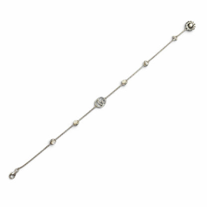 Gucci Double G Mother of Pearl Bracelet 925 Color Stone White Silver — view 4