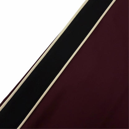 Loewe Wool 100% Lambskin Anagram Embroidery Side Line Trousers Bordeaux Pants 48 — view 5