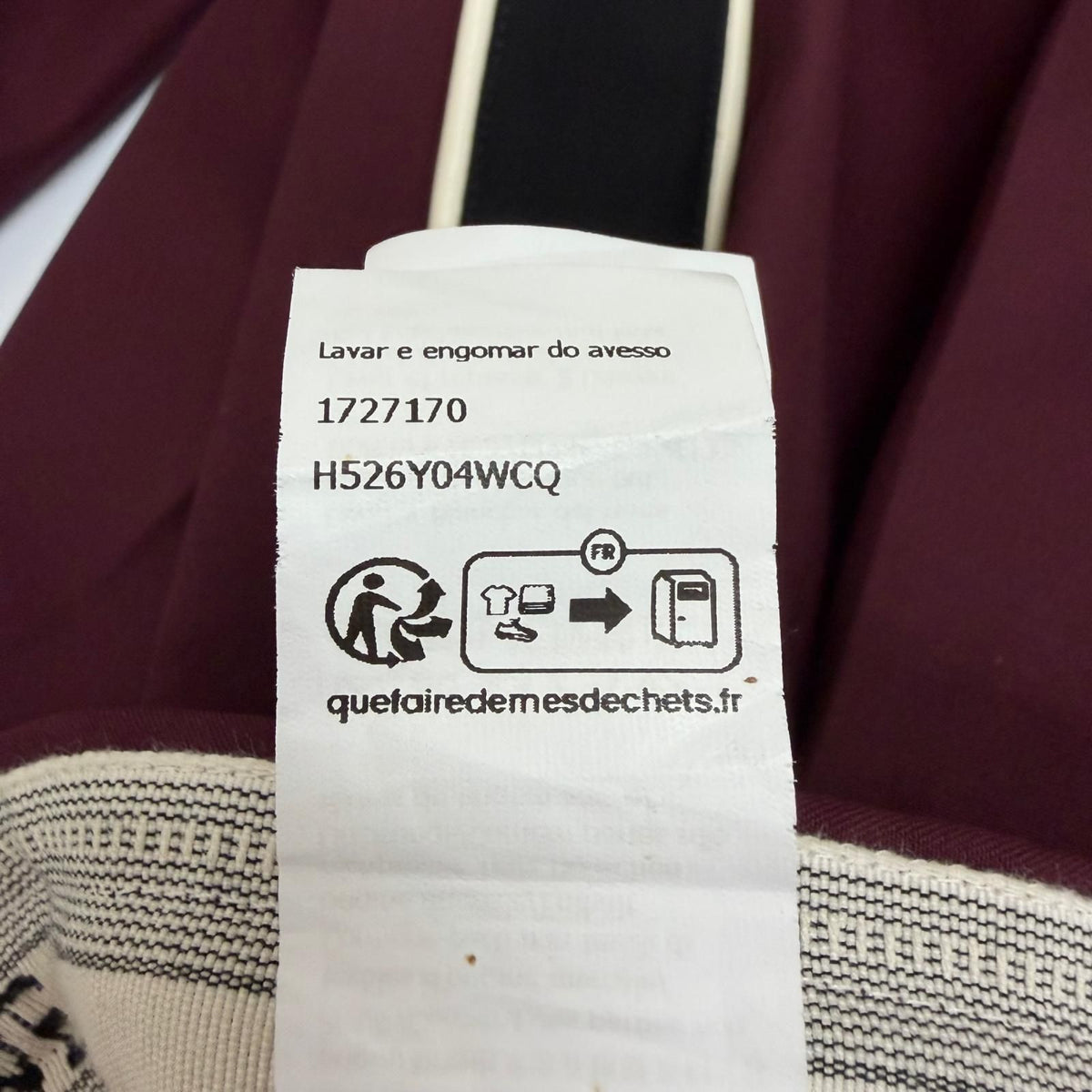 Loewe Wool 100% Lambskin Anagram Embroidery Side Line Trousers Bordeaux Pants 48 — view 7