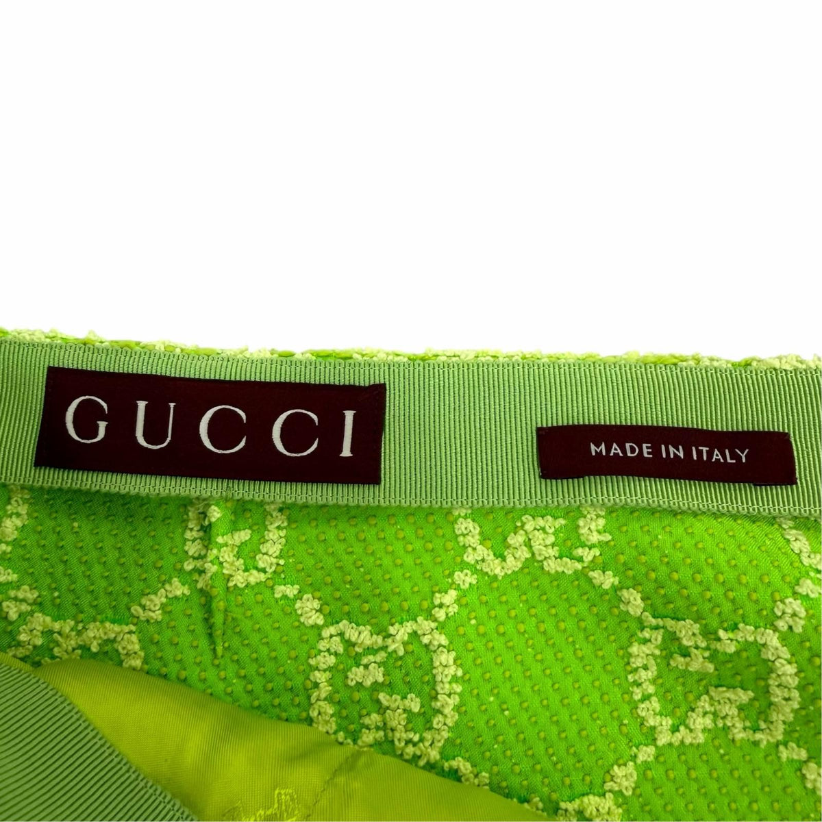 Gucci Cotton GG Jacquard Trapezoid Skirt Light Green 36 — view 6